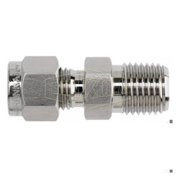 The Right Connection Instrumentation Connector, 3/4 in Nominal, Tube x MNPT End Style, 316 SS